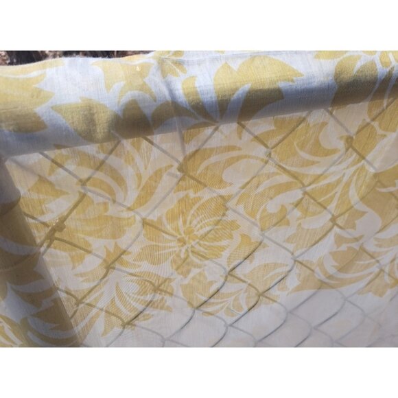 Vintage Organza Tablecloth XL Gold Floral Mid Century Banquet Party 100x63 - Picture 5 of 9